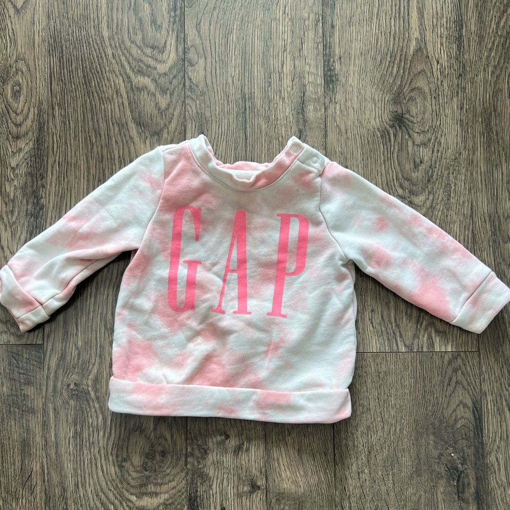 Gap Kids Pink Tie Dye Sweatshirt - 6-12 Months
